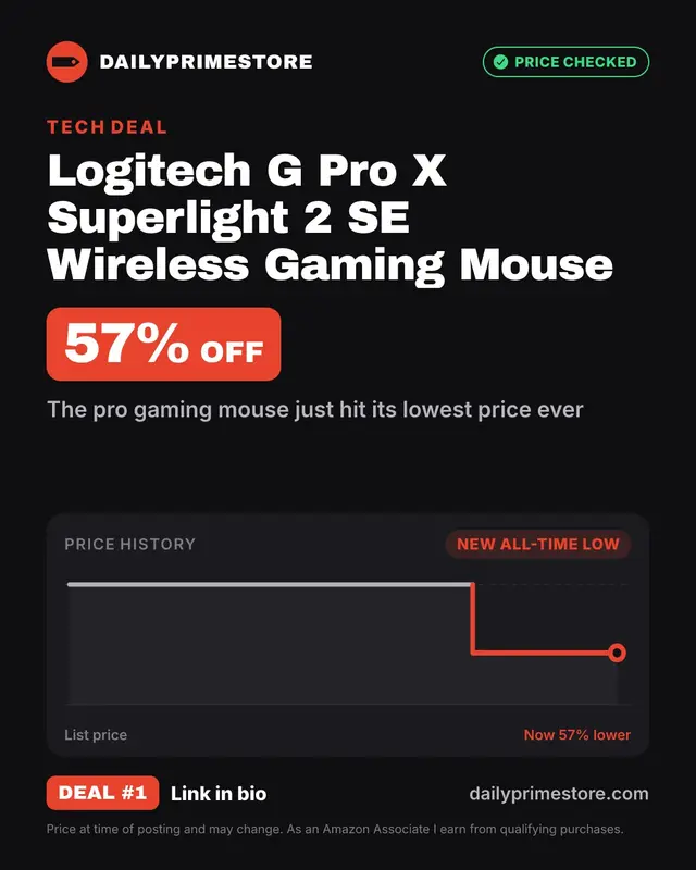 Logitech G Pro X Superlight 2 SE Wireless Gaming Mouse