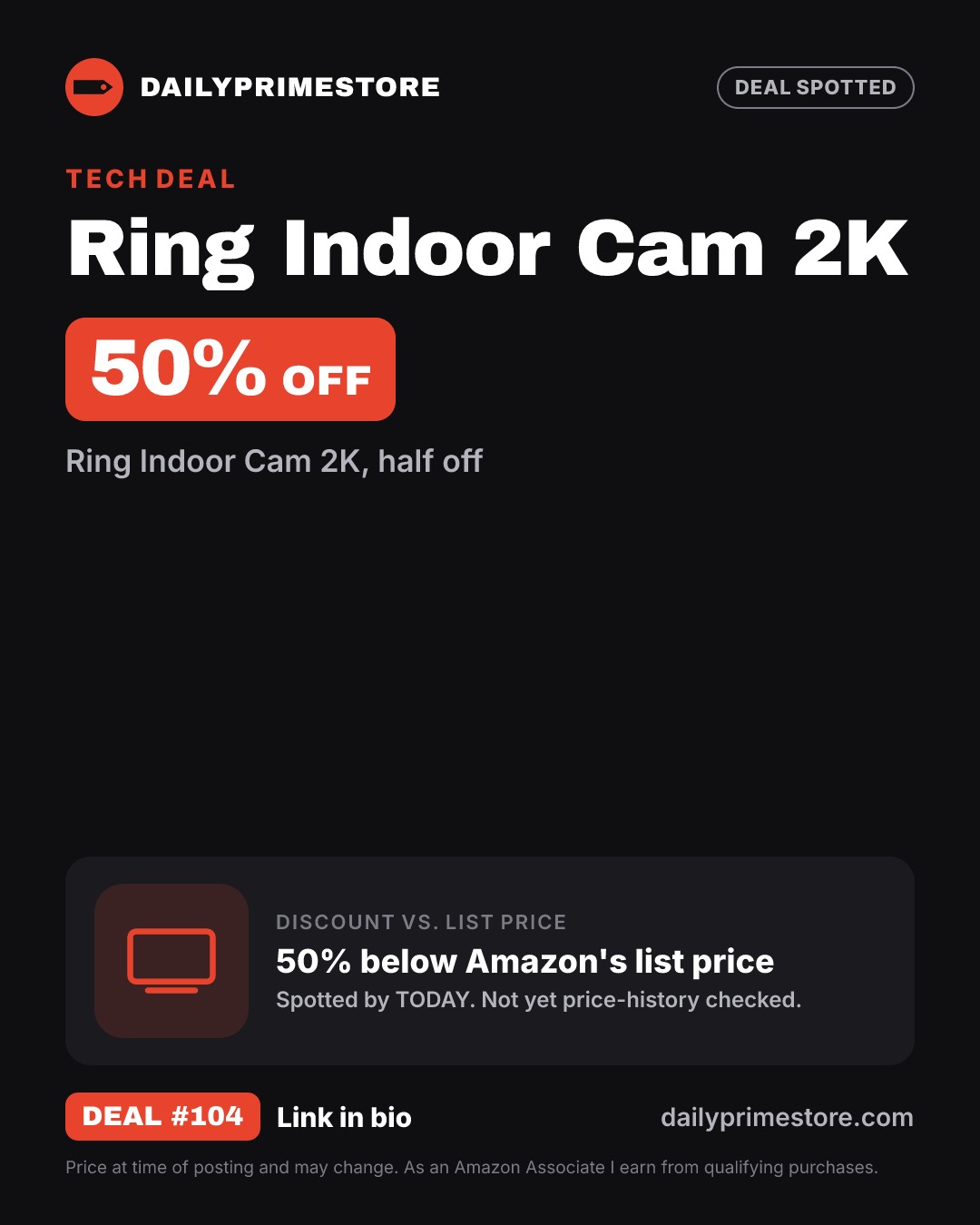 50% off: Ring Indoor Cam 2K
