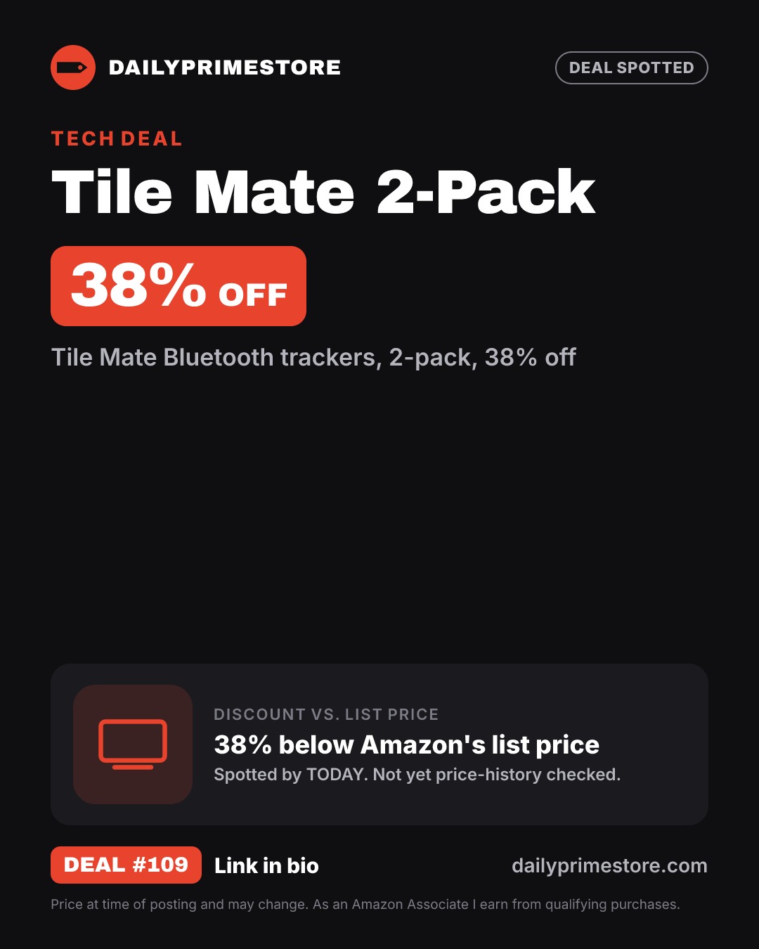38% off: Tile Mate 2-Pack