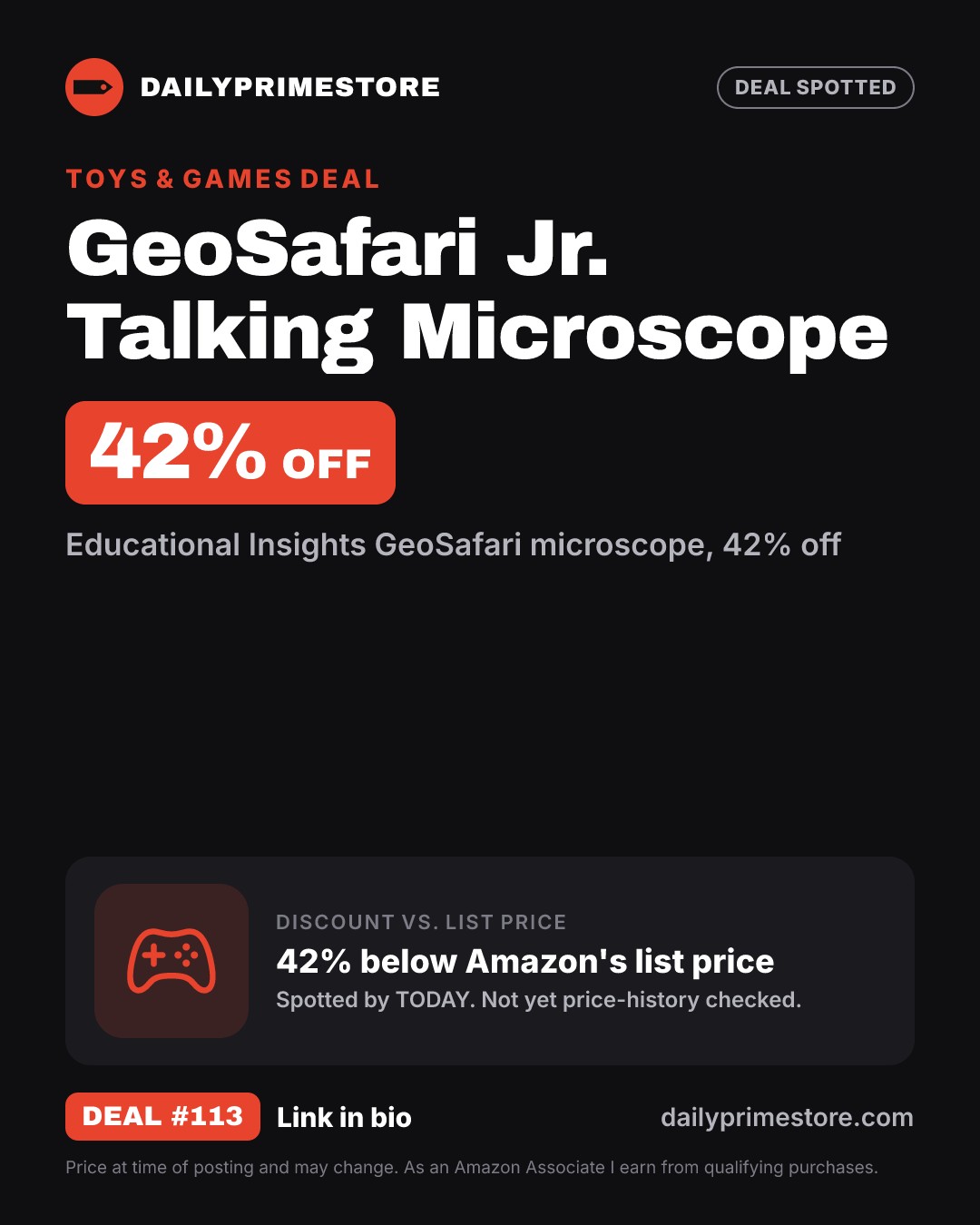 42% off: GeoSafari Jr. Talking Microscope