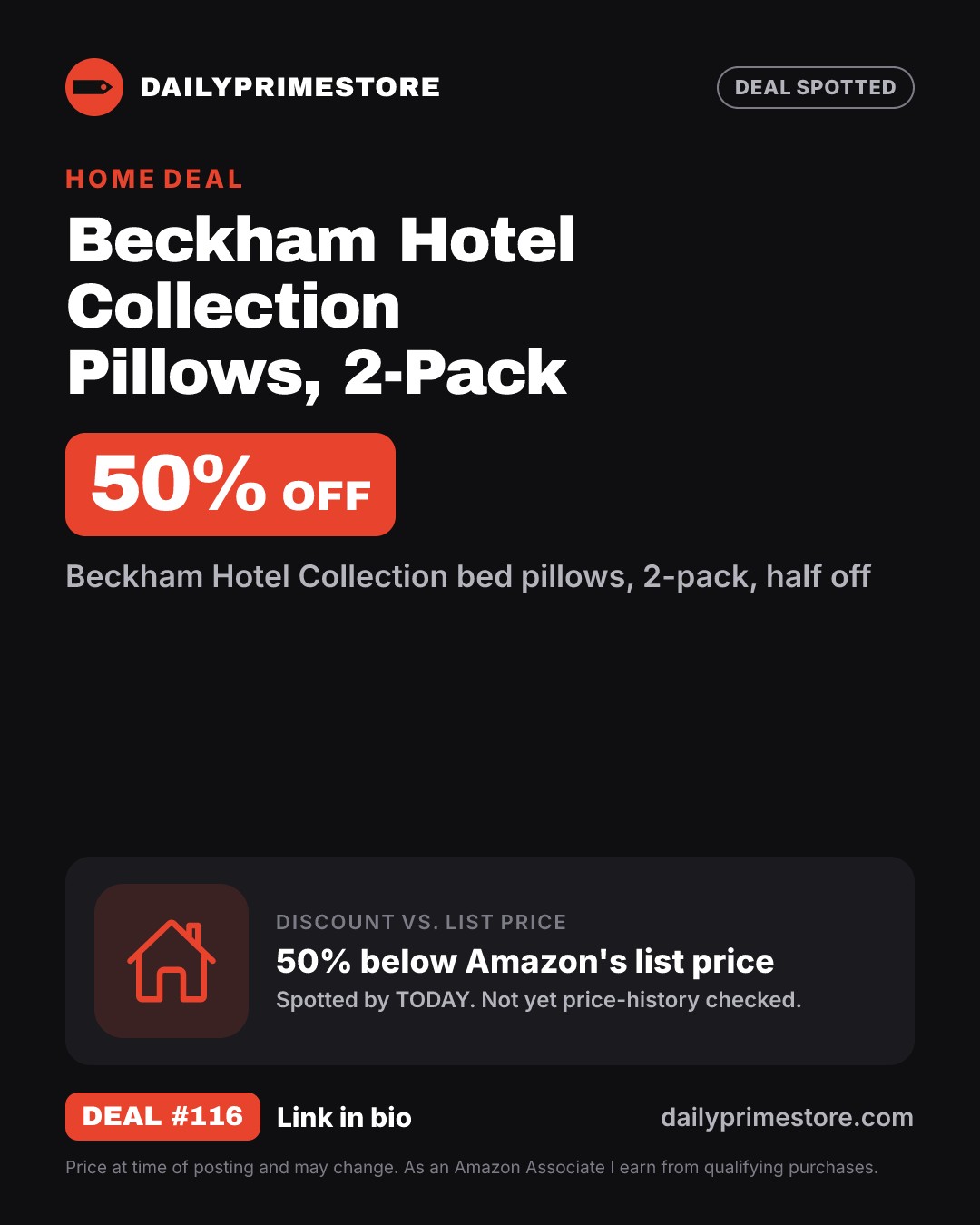 50% off: Beckham Hotel Collection Pillows, 2-Pack