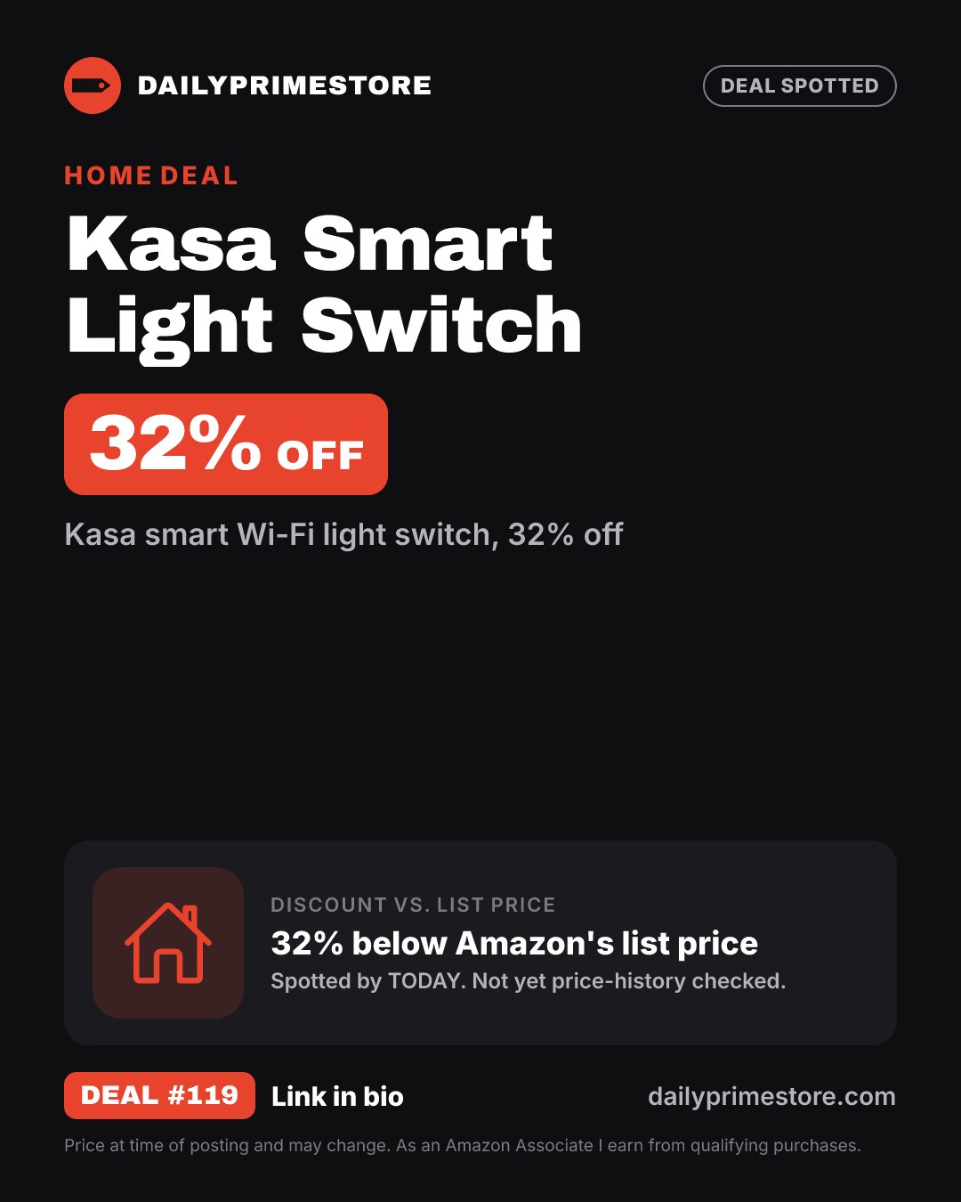 32% off: Kasa Smart Light Switch