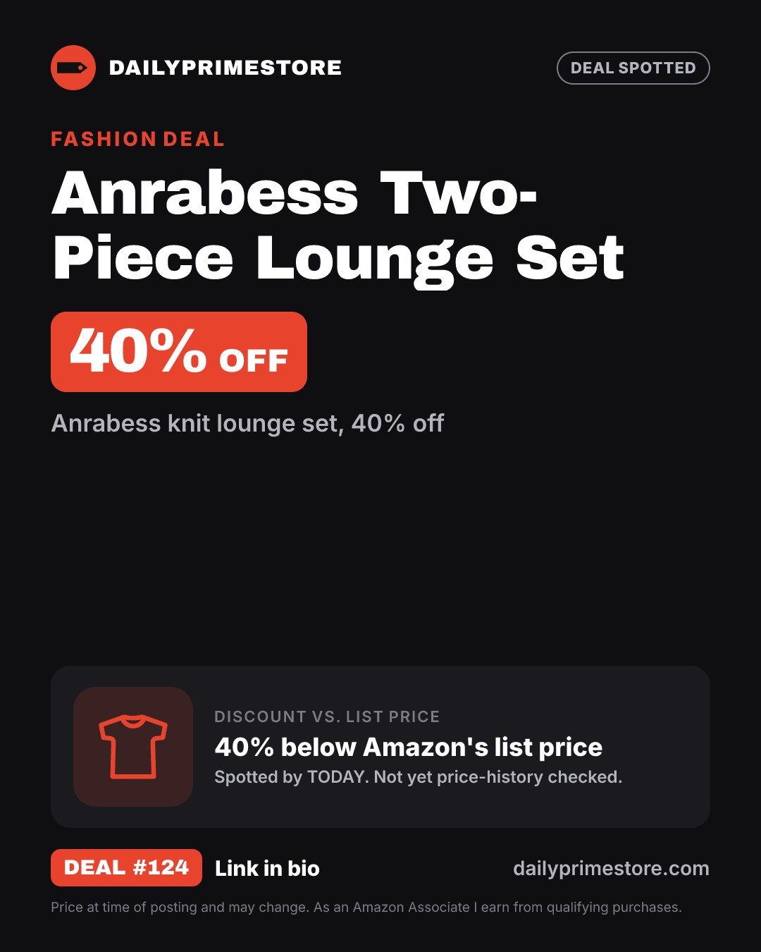 40% off: Anrabess Two-Piece Lounge Set