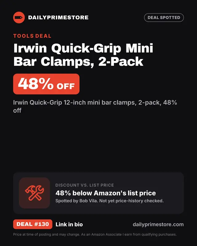 Irwin Quick-Grip Mini Bar Clamps, 2-Pack