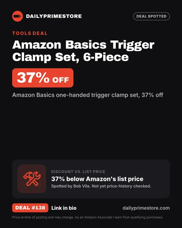 Amazon Basics Trigger Clamp Set, 6-Piece