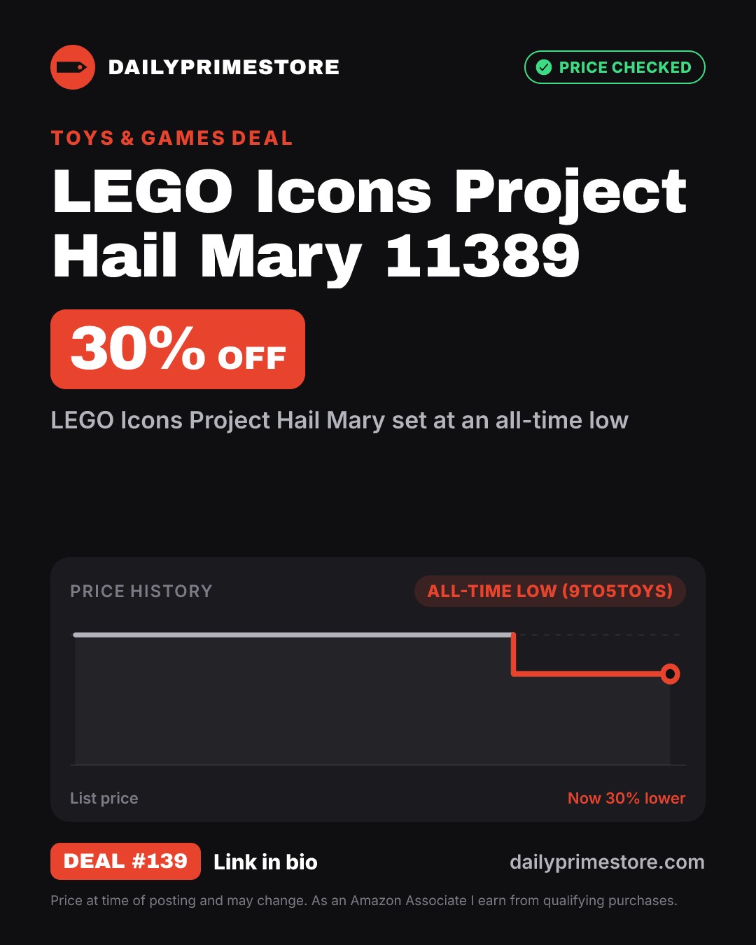 30% off: LEGO Icons Project Hail Mary 11389