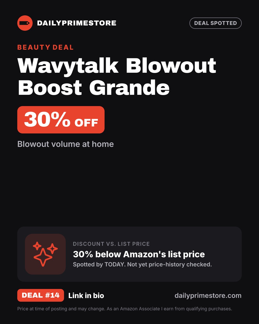 30% off: Wavytalk Blowout Boost Grande