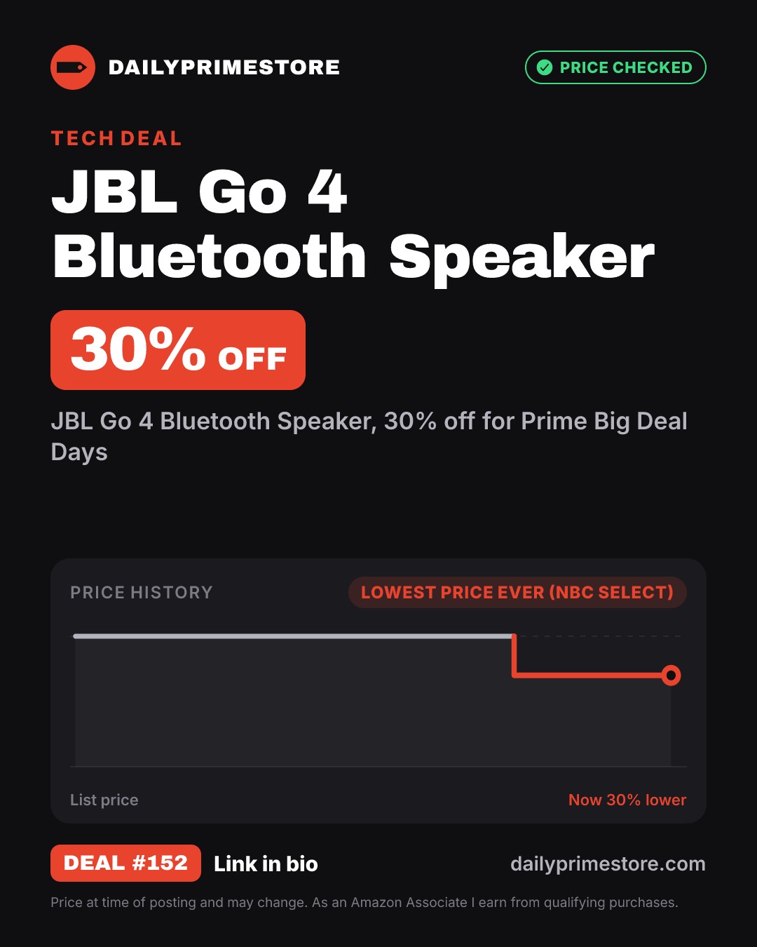 30% off: JBL Go 4 Bluetooth Speaker