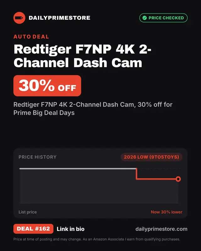 Redtiger F7NP 4K 2-Channel Dash Cam