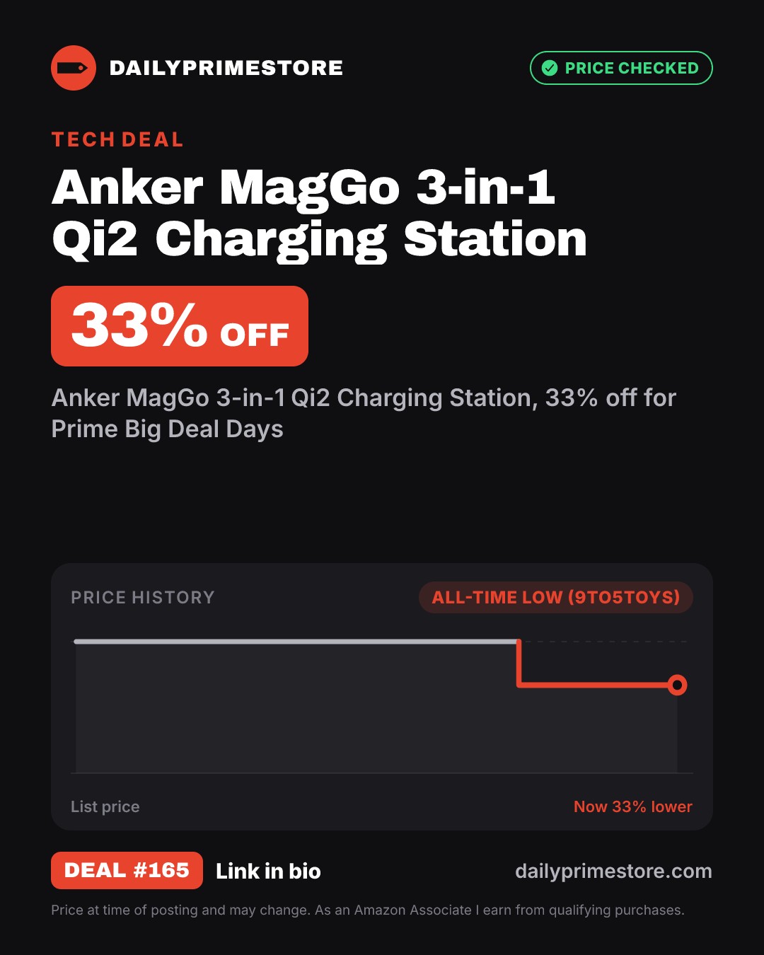 33% off: Anker MagGo 3-in-1 Qi2 Charging Station