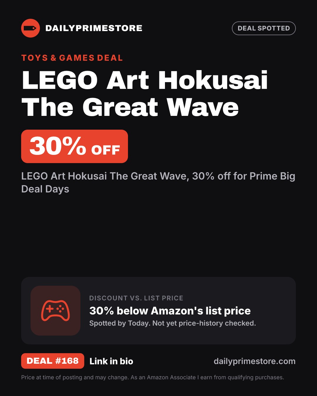 30% off: LEGO Art Hokusai The Great Wave