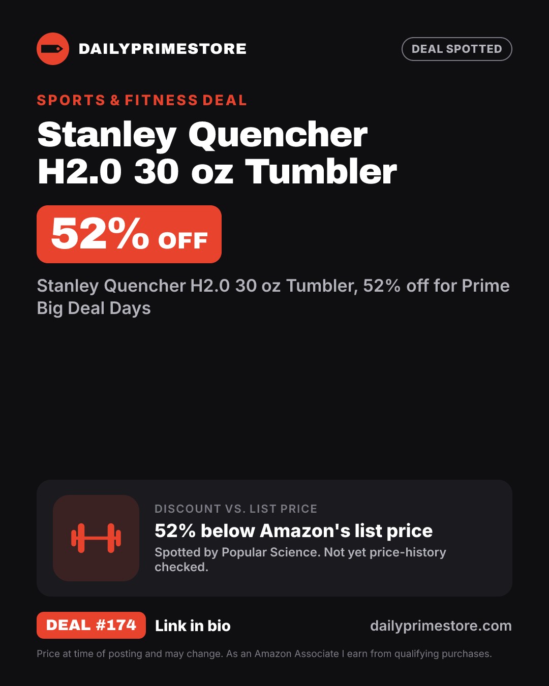 52% off: Stanley Quencher H2.0 30 oz Tumbler