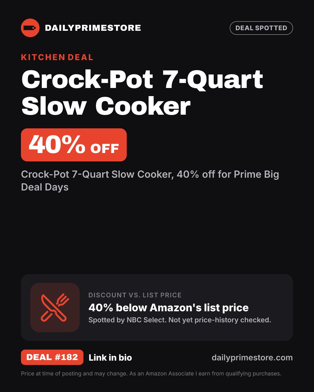 40% off: Crock-Pot 7-Quart Slow Cooker