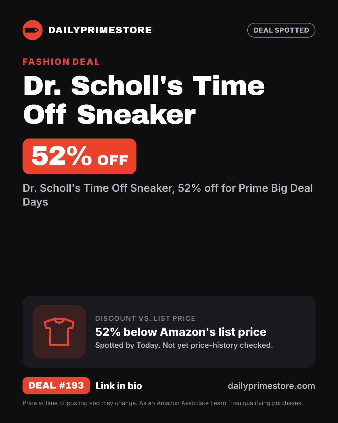 52% off: Dr. Scholl's Time Off Sneaker