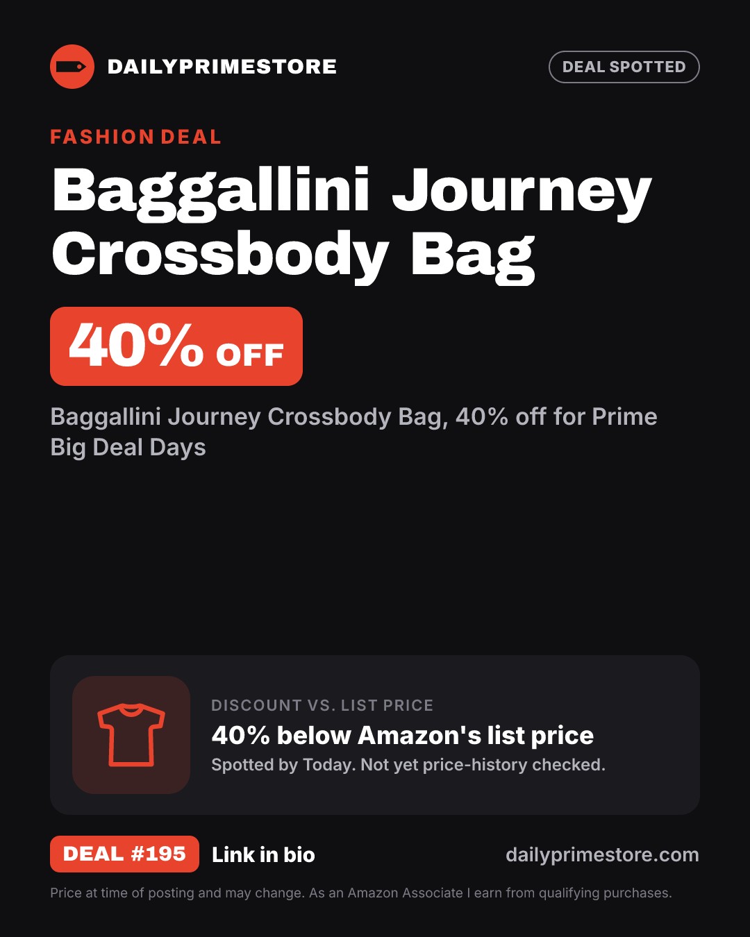 40% off: Baggallini Journey Crossbody Bag
