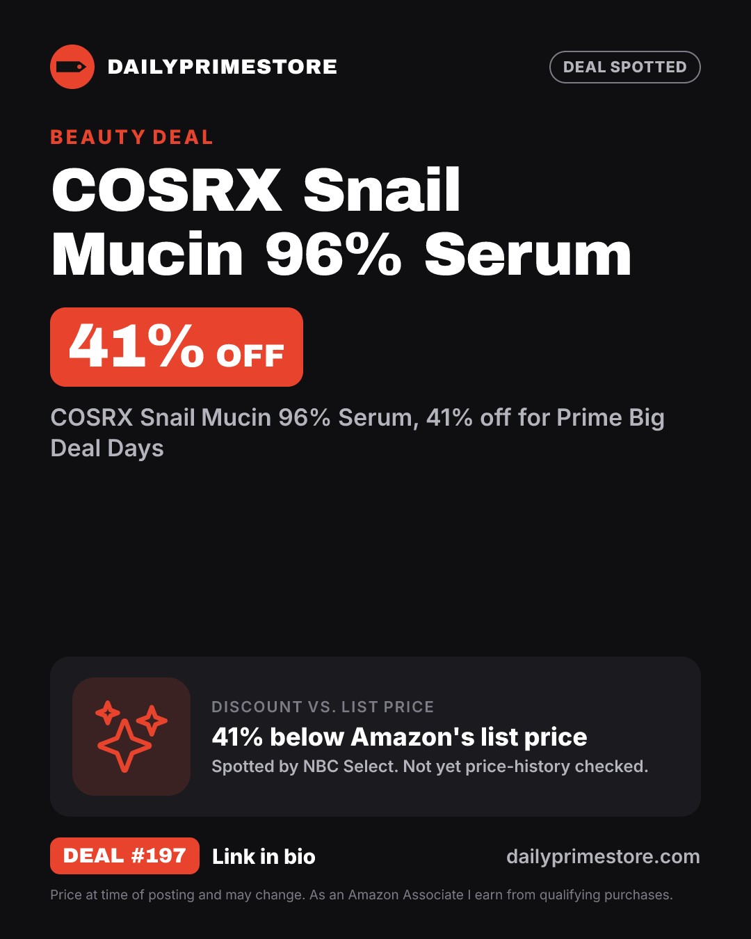 41% off: COSRX Snail Mucin 96% Serum