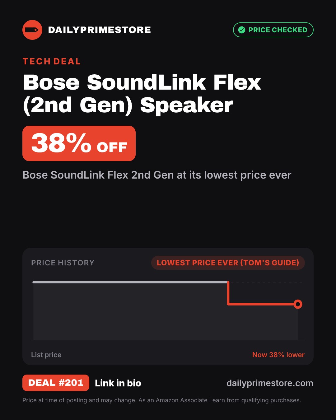 38% off: Bose SoundLink Flex (2nd Gen) Speaker