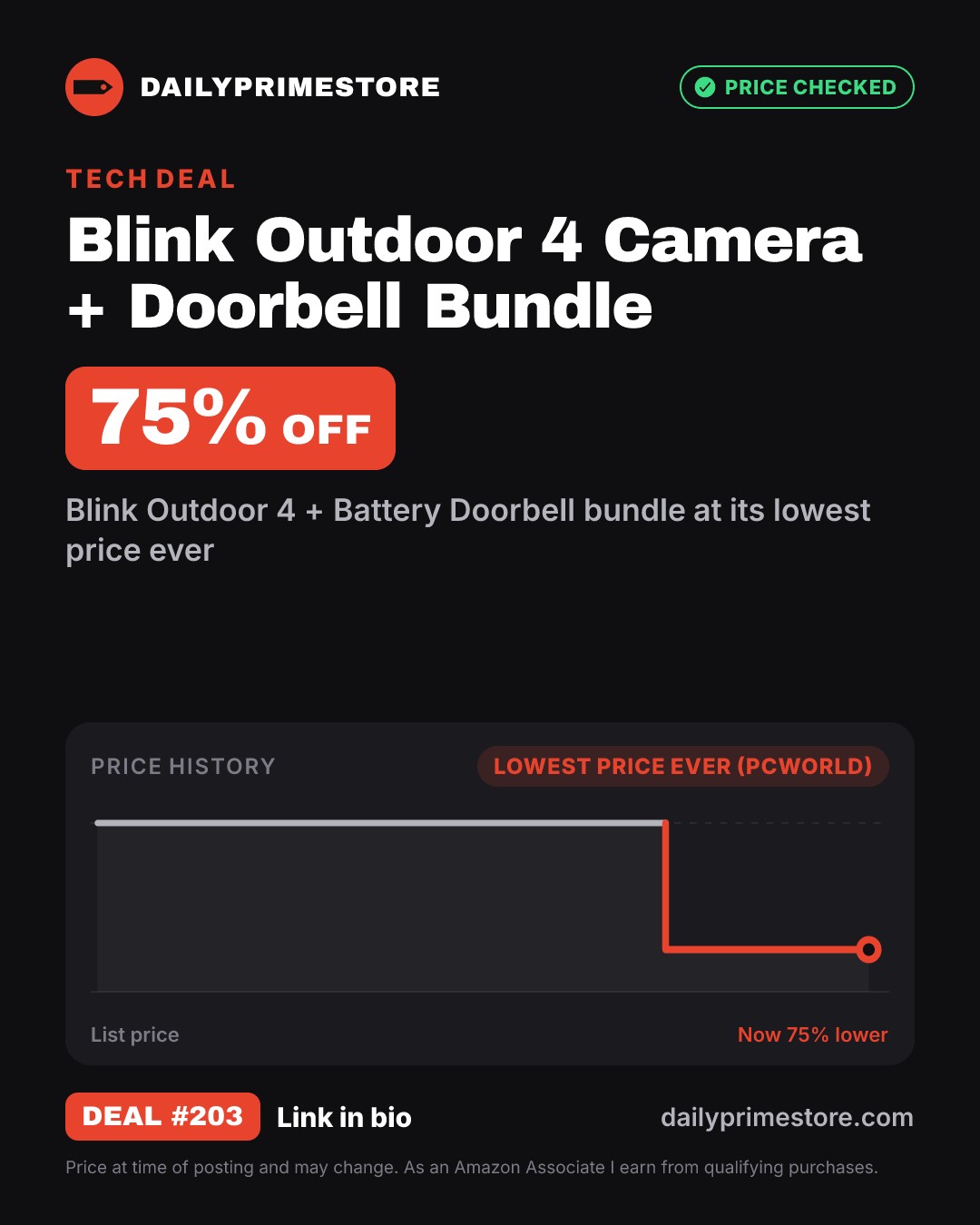 75% off: Blink Outdoor 4 Camera + Doorbell Bundle