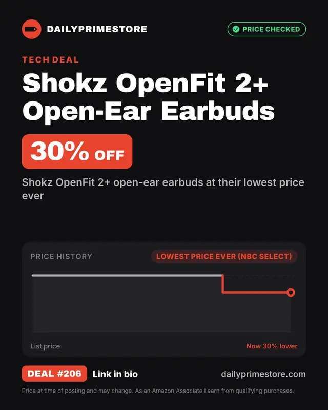 Shokz OpenFit 2+ Open-Ear Earbuds