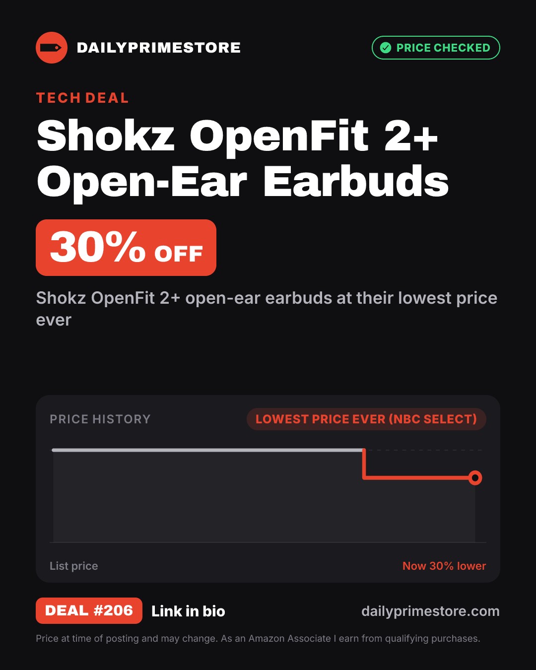 30% off: Shokz OpenFit 2+ Open-Ear Earbuds