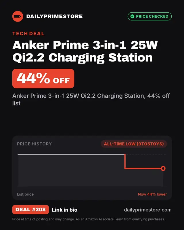 Anker Prime 3-in-1 25W Qi2.2 Charging Station