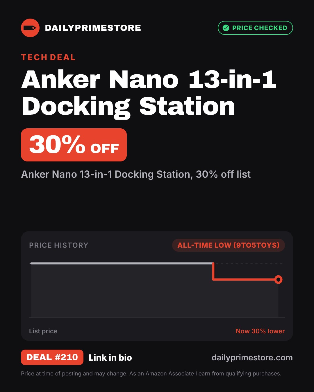 30% off: Anker Nano 13-in-1 Docking Station