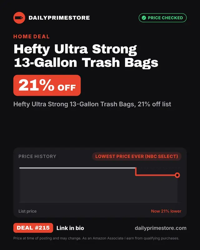 Hefty Ultra Strong 13-Gallon Trash Bags