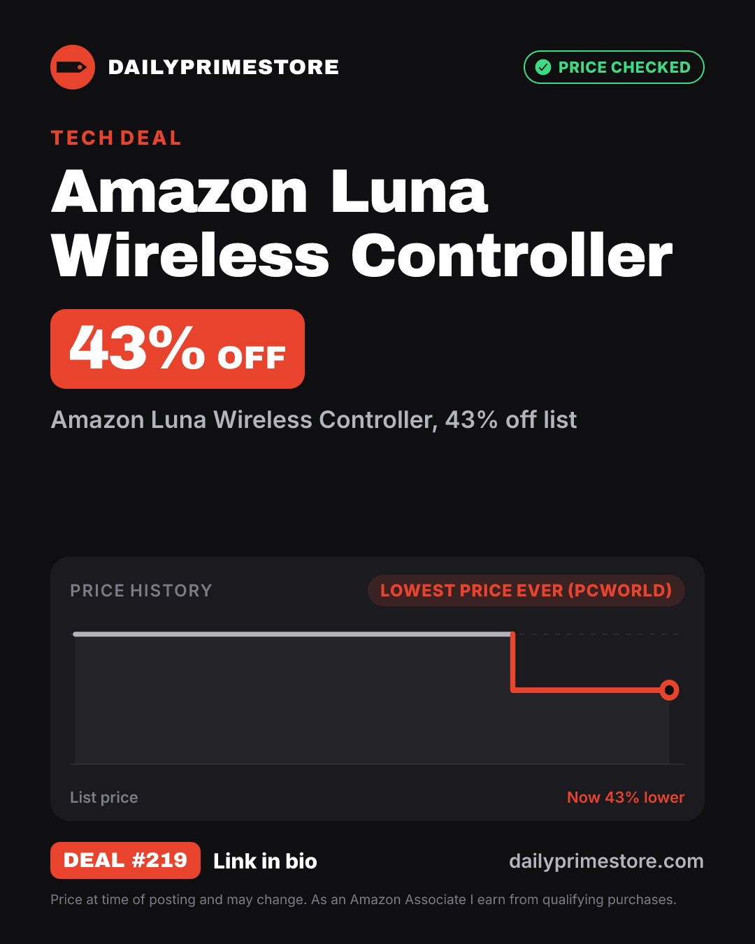 43% off: Amazon Luna Wireless Controller