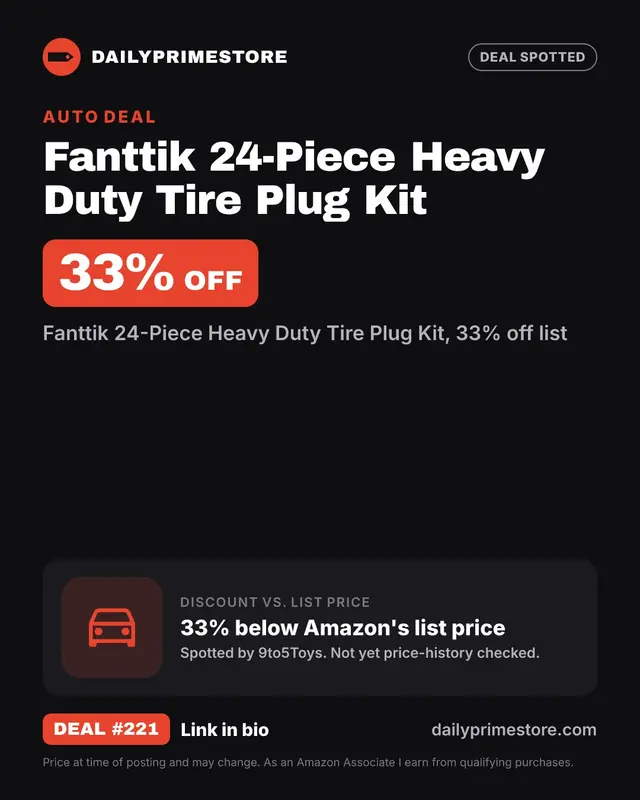 Fanttik 24-Piece Heavy Duty Tire Plug Kit