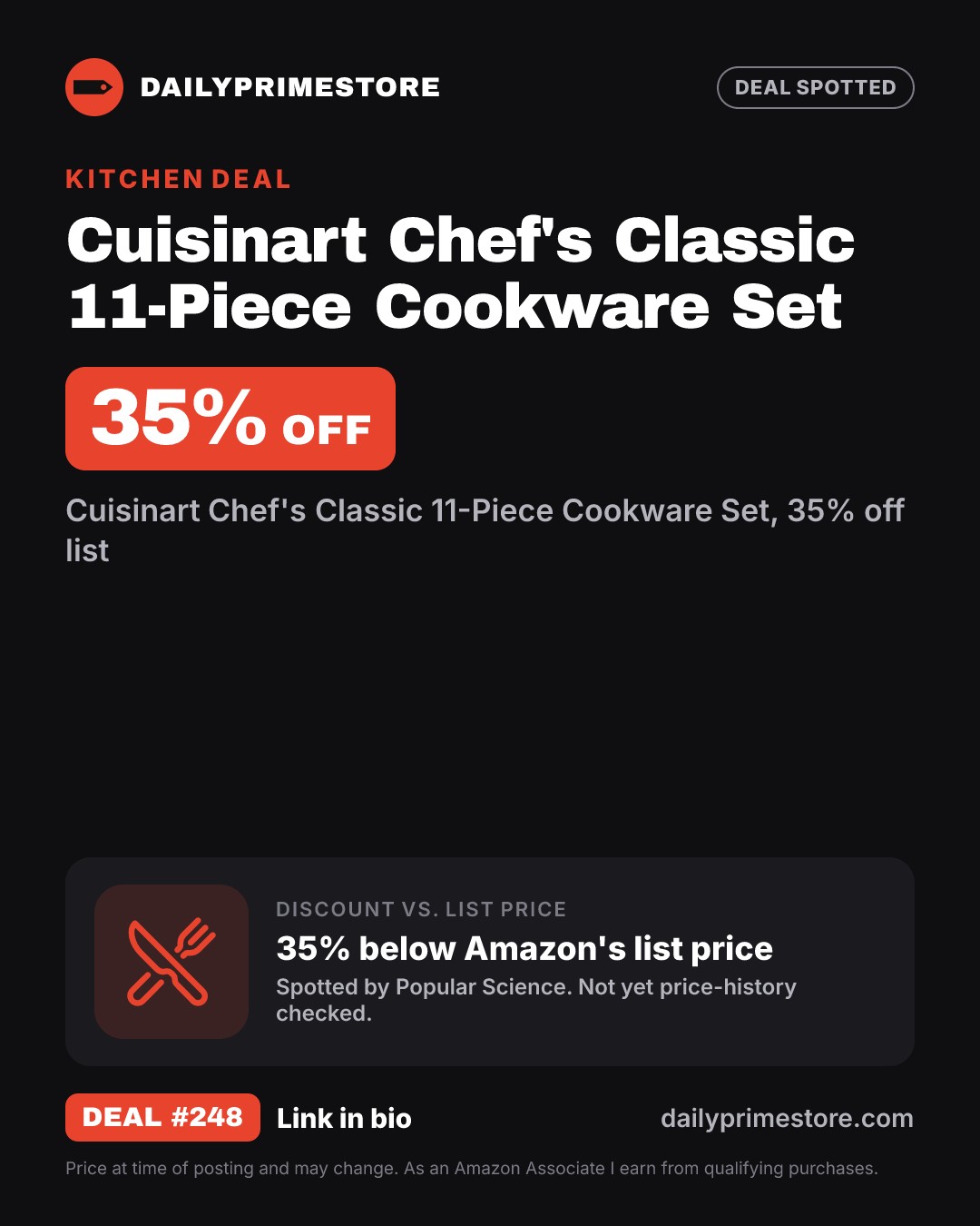 35% off: Cuisinart Chef's Classic 11-Piece Cookware Set
