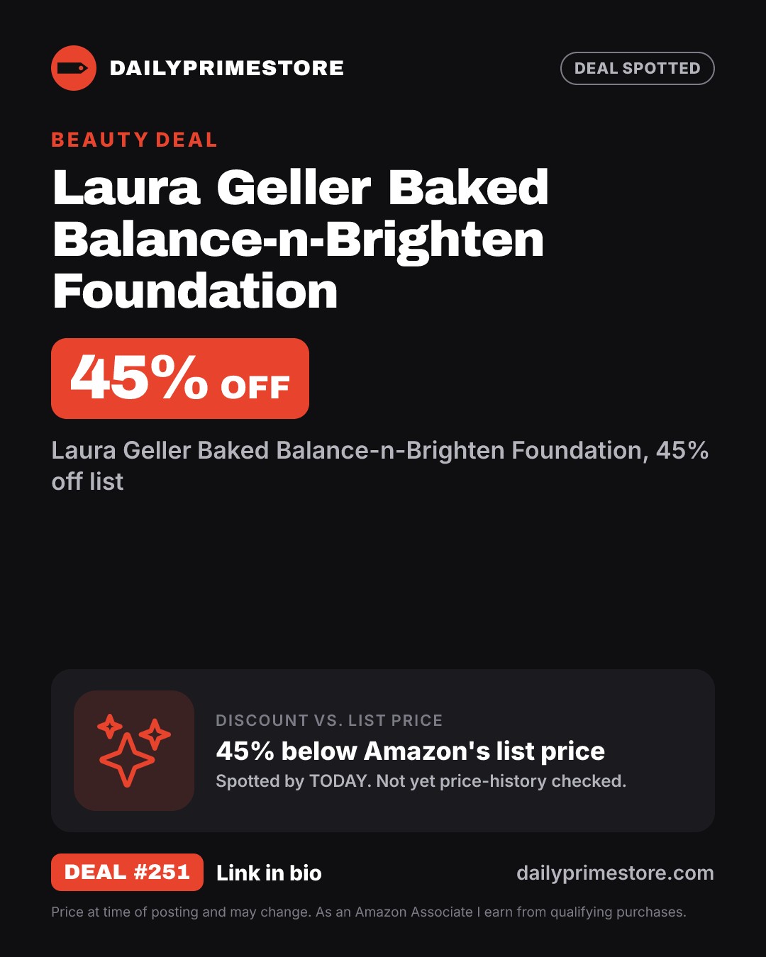 45% off: Laura Geller Baked Balance-n-Brighten Foundation