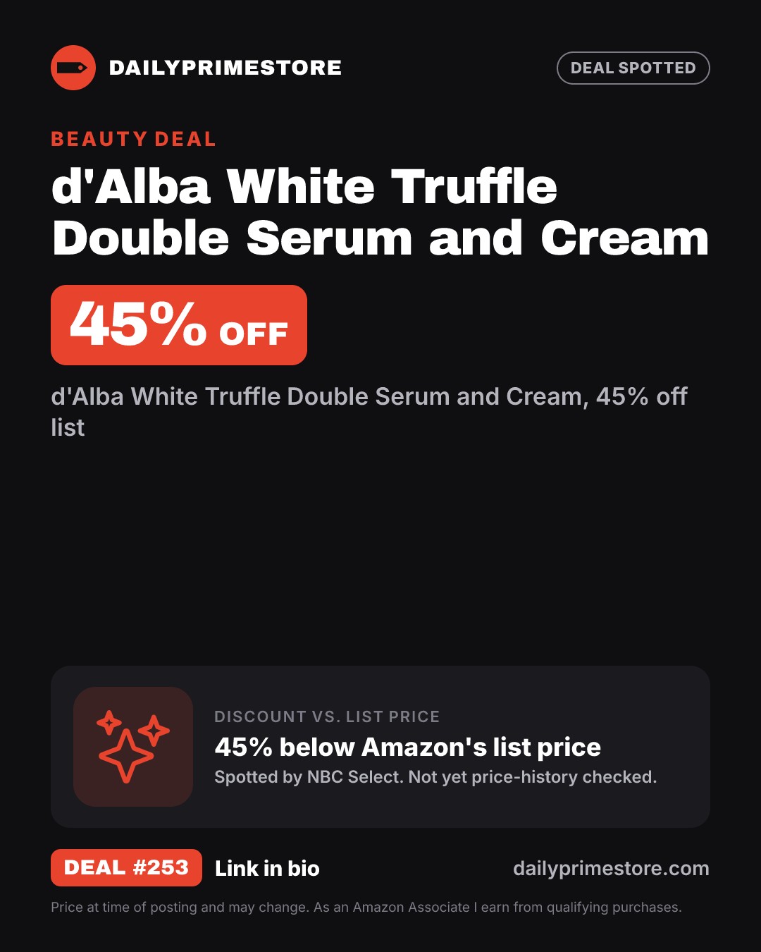 45% off: d'Alba White Truffle Double Serum and Cream
