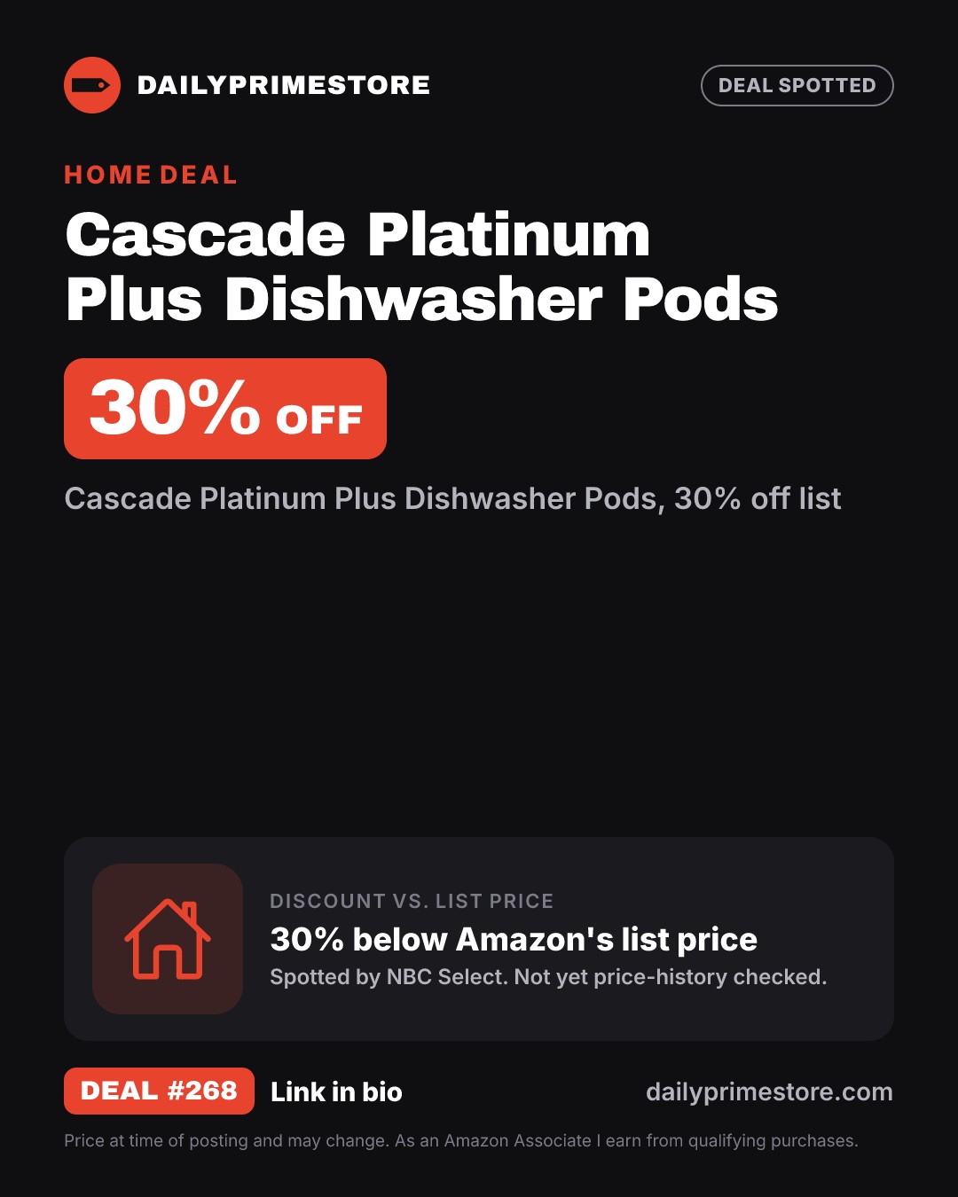 30% off: Cascade Platinum Plus Dishwasher Pods