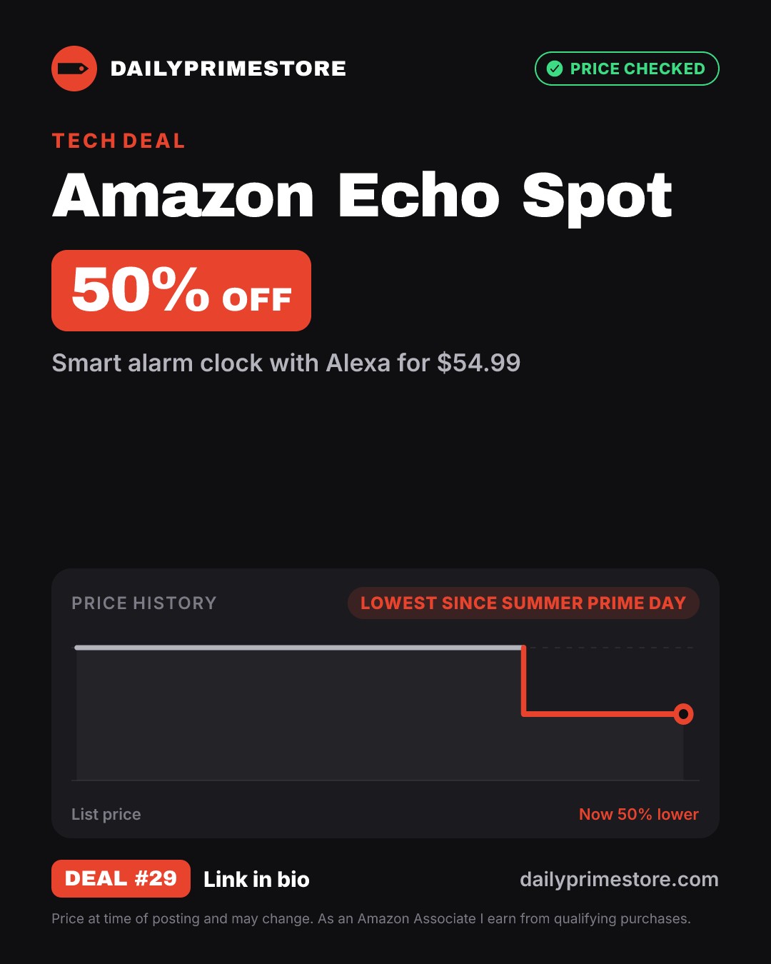 50% off: Amazon Echo Spot