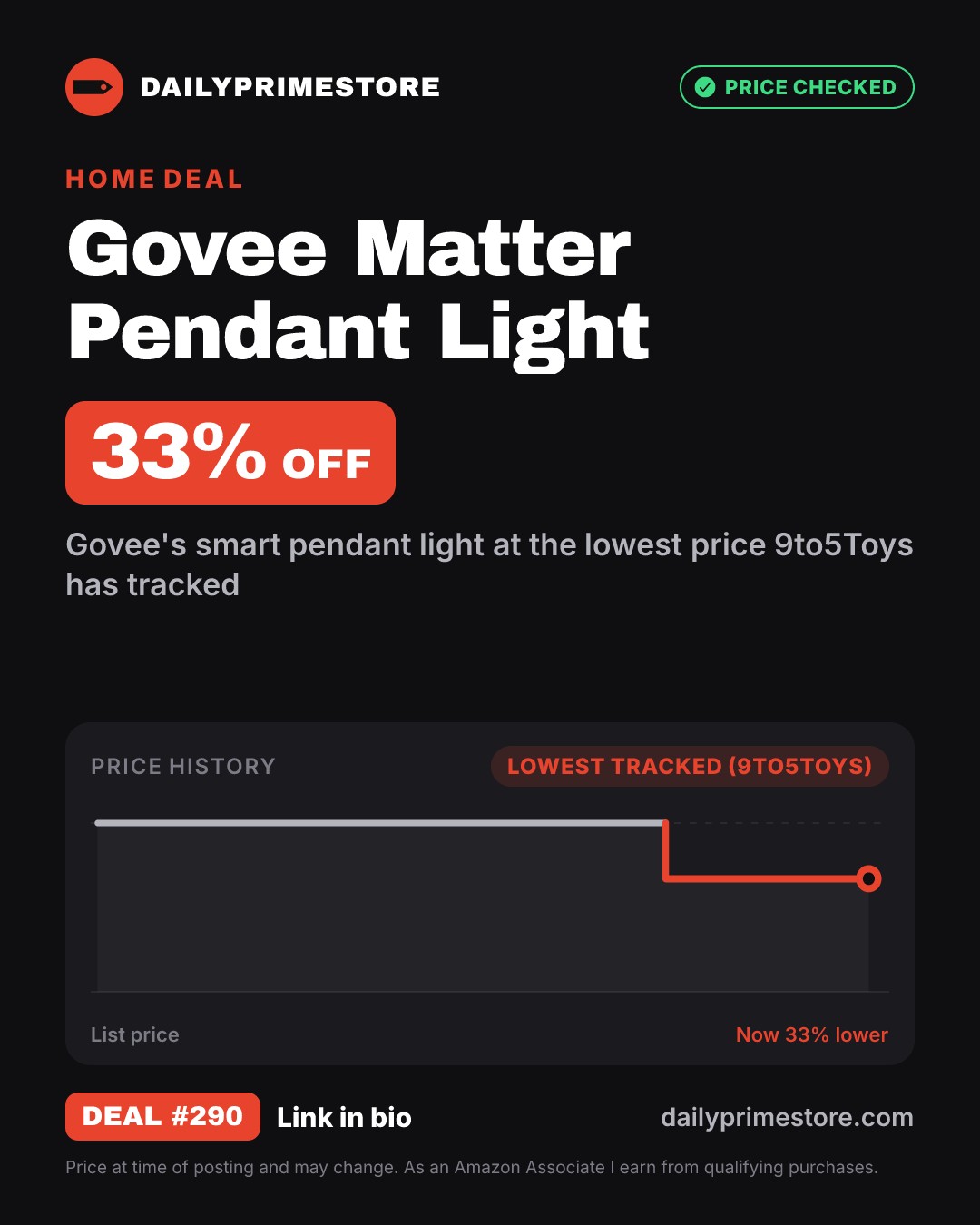 33% off: Govee Matter Pendant Light