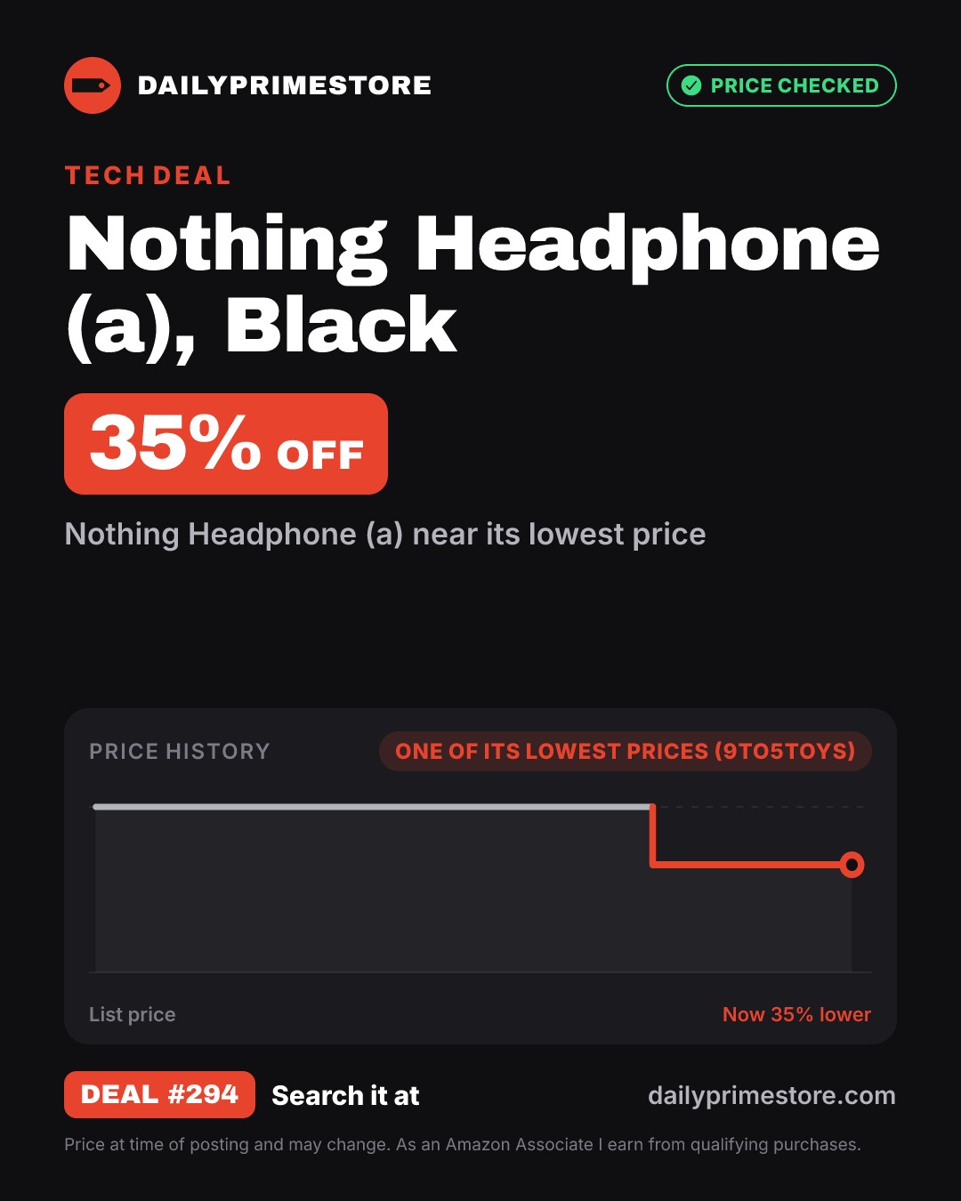 35% off: Nothing Headphone (a), Black
