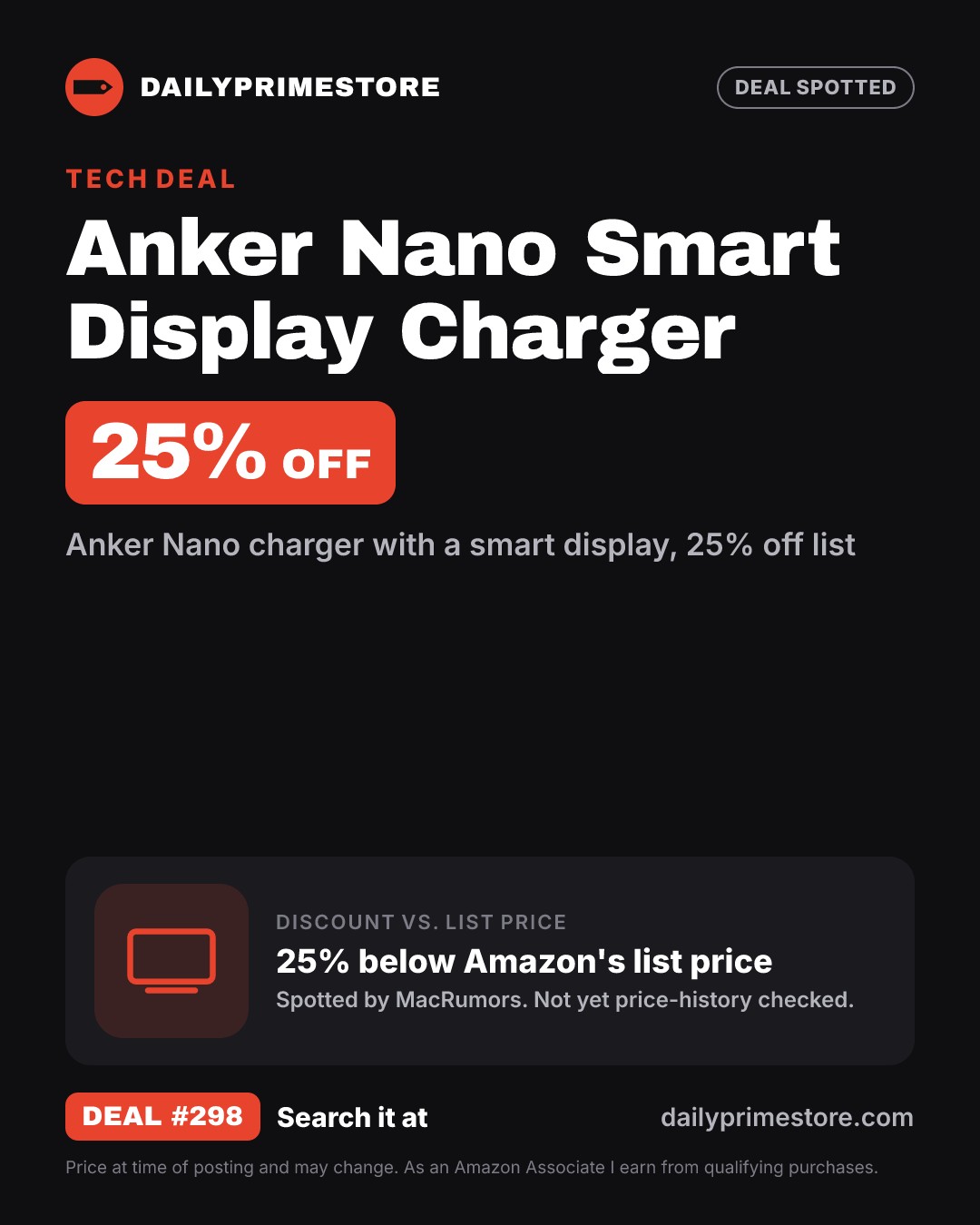 25% off: Anker Nano Smart Display Charger