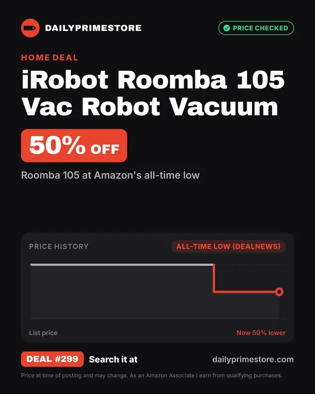 iRobot Roomba 105 Vac Robot Vacuum
