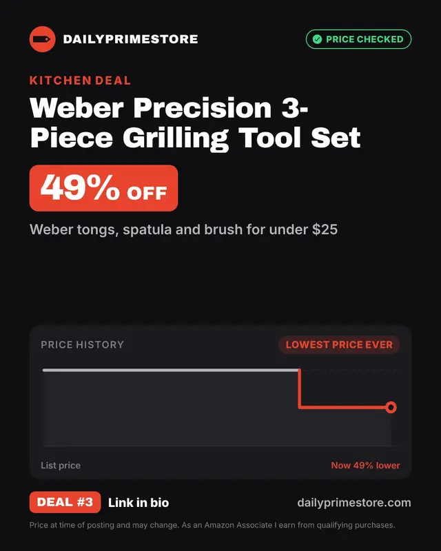 Weber Precision 3-Piece Grilling Tool Set