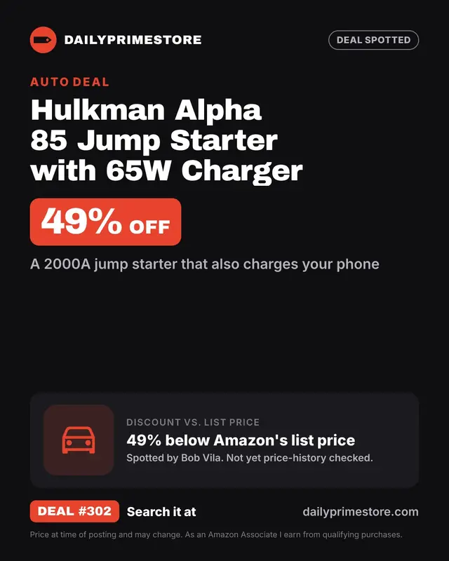 Hulkman Alpha 85 Jump Starter with 65W Charger