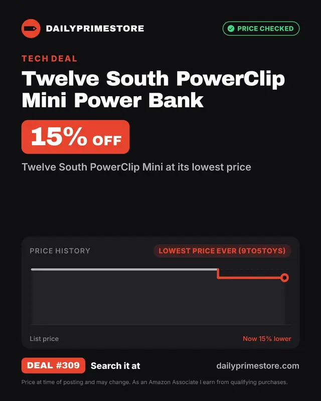 Twelve South PowerClip Mini Power Bank