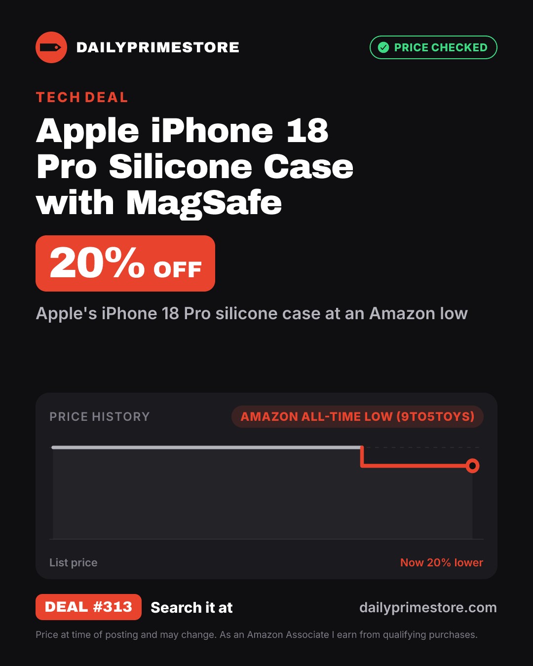 20% off: Apple iPhone 18 Pro Silicone Case with MagSafe
