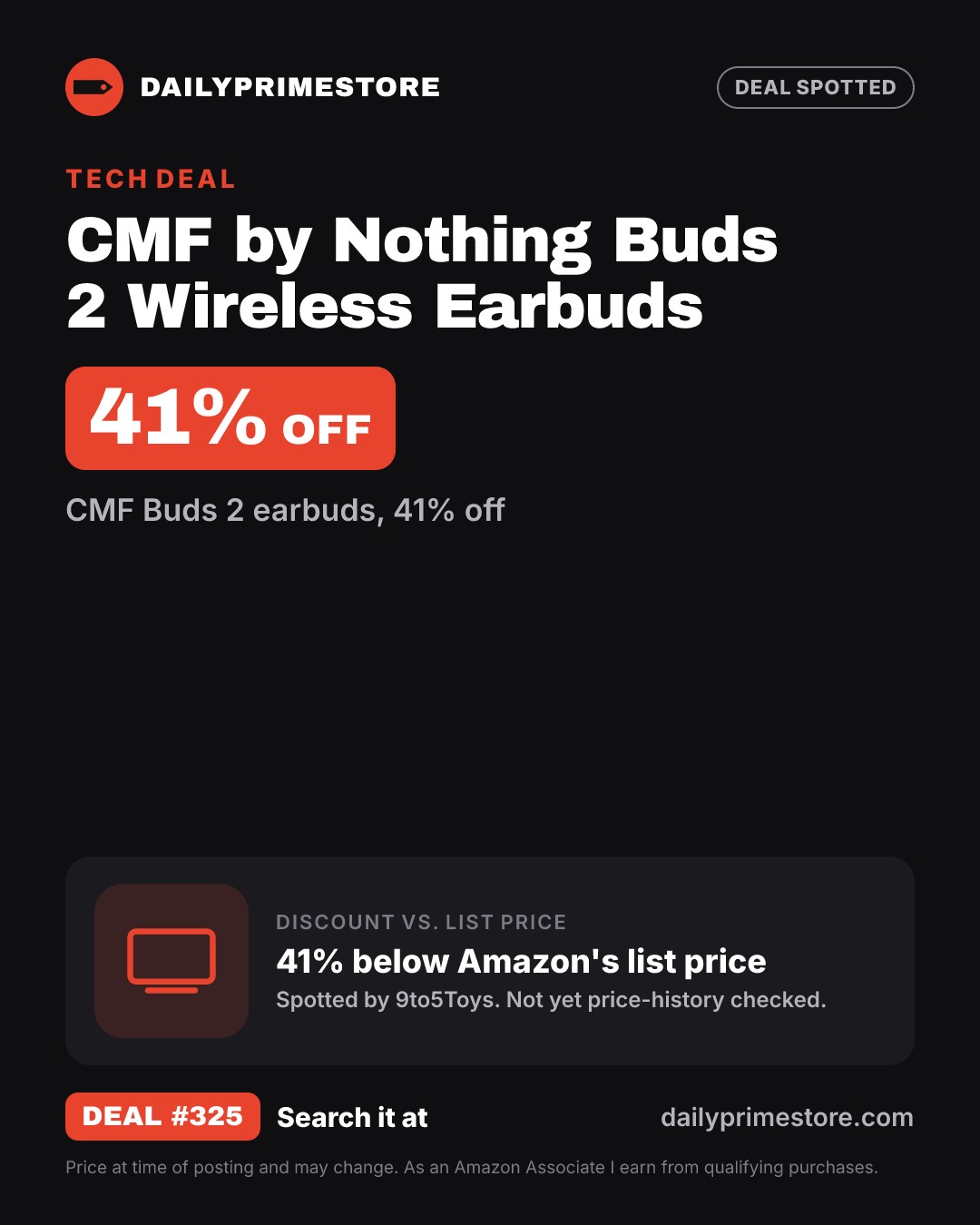41% off: CMF by Nothing Buds 2 Wireless Earbuds