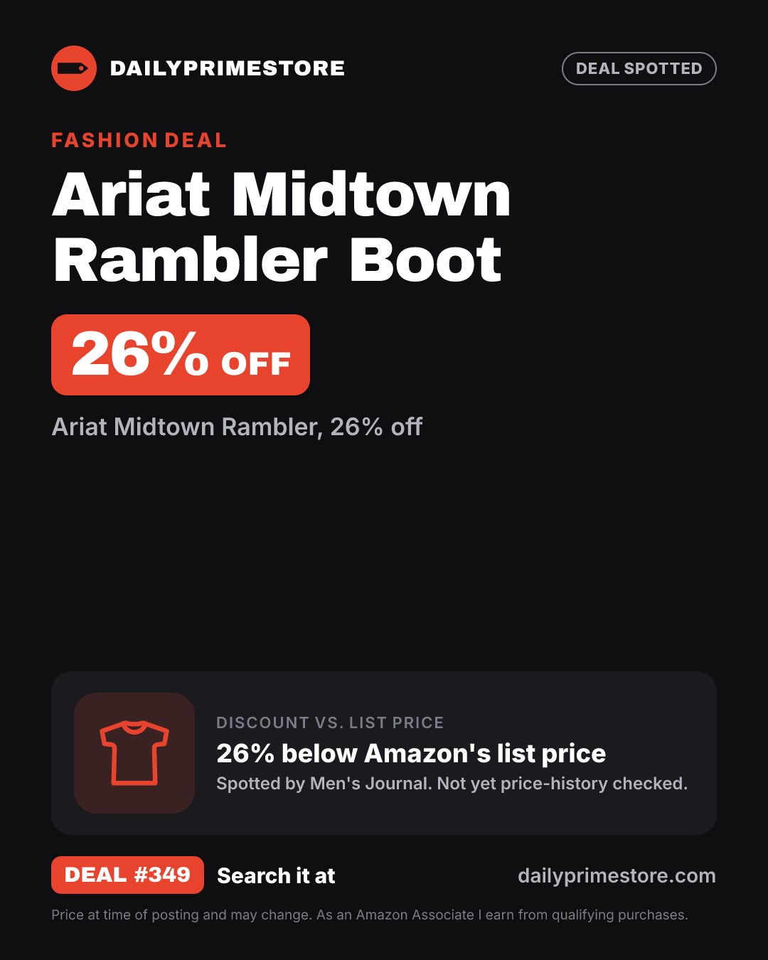 26% off: Ariat Midtown Rambler Boot