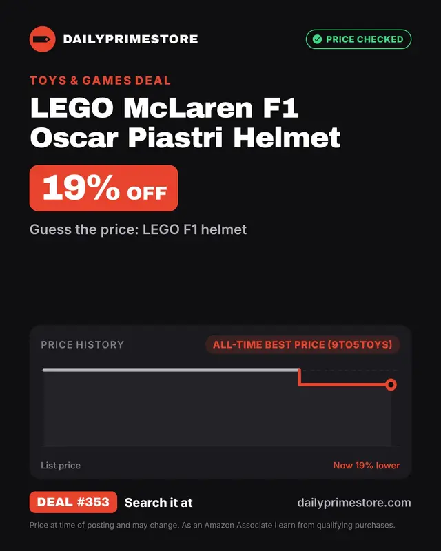 LEGO McLaren F1 Oscar Piastri Helmet