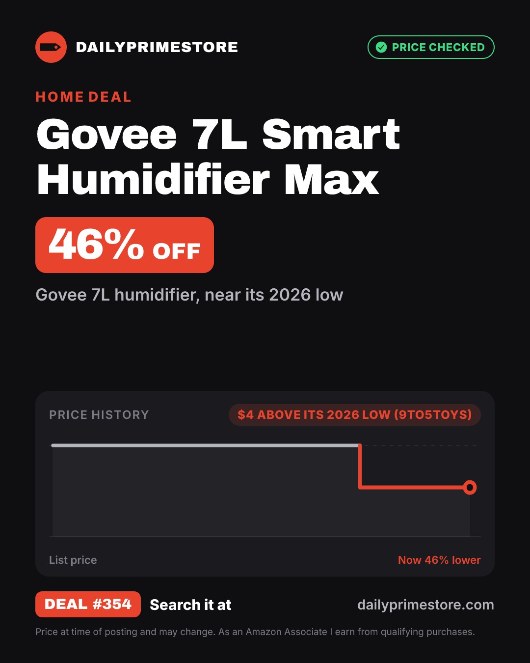 46% off: Govee 7L Smart Humidifier Max