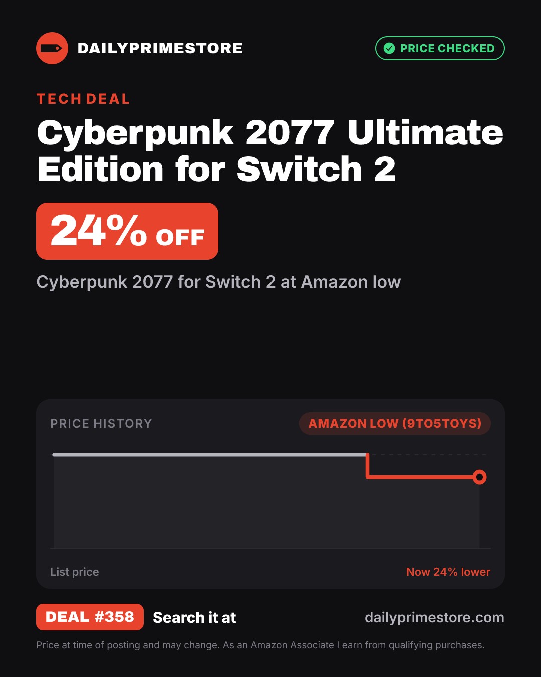 24% off: Cyberpunk 2077 Ultimate Edition for Switch 2