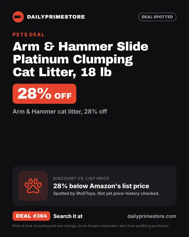 Arm & Hammer Slide Platinum Clumping Cat Litter, 18 lb