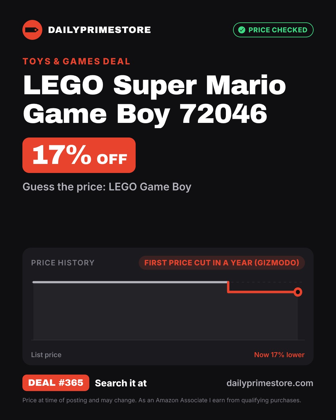 17% off: LEGO Super Mario Game Boy 72046