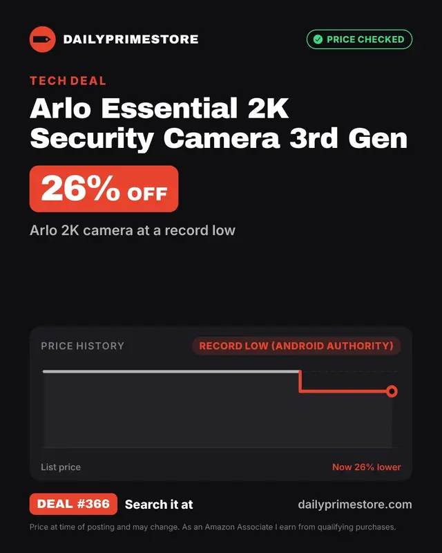 Arlo Essential 2K Security Camera 3rd Gen
